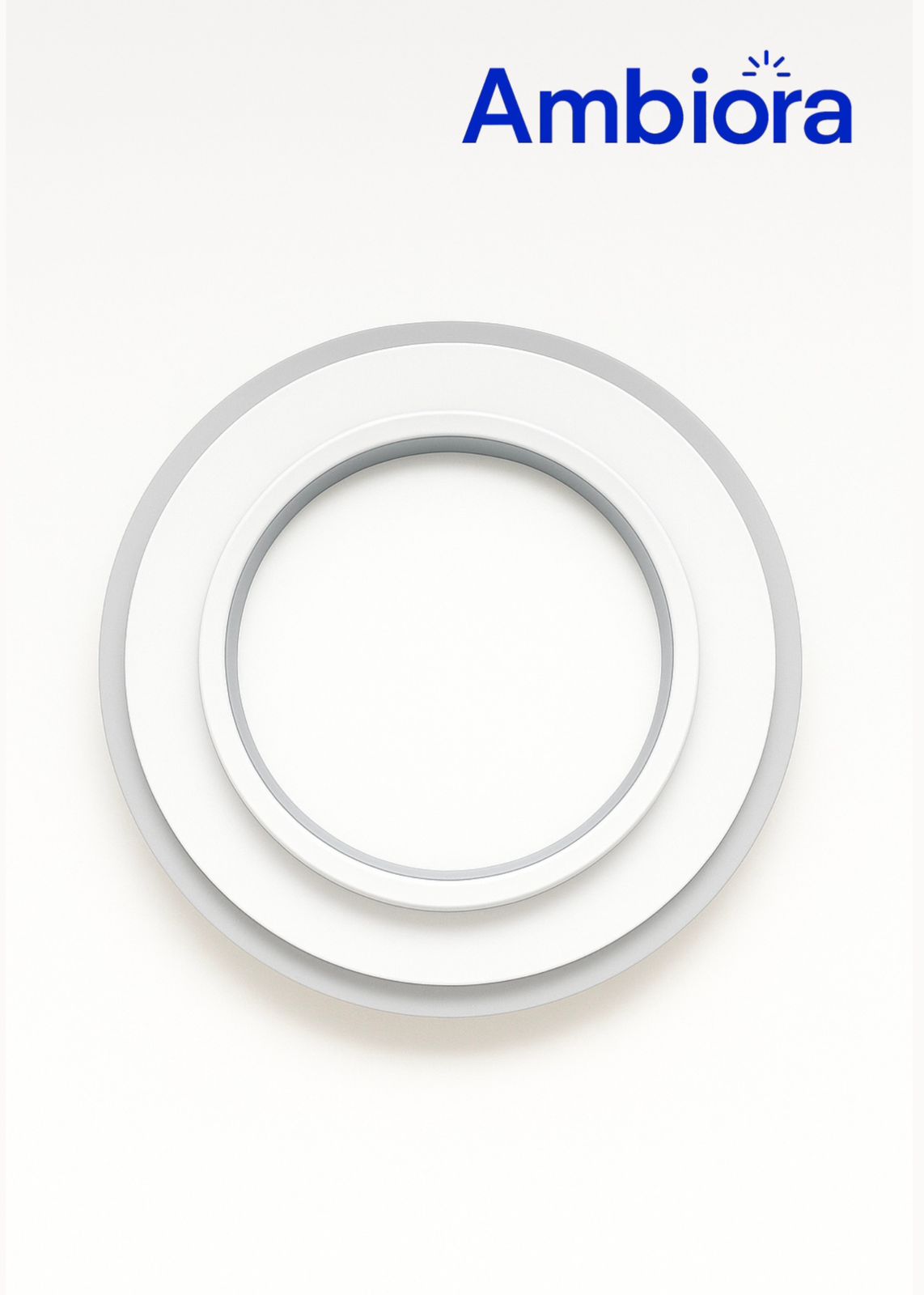 Ambiora LED Ceiling Light 50W – White Round Panel, 3 Color Modes, Eye Protection, CRI ≥97, 20cm for Bedroom | Studyroom | Corridor