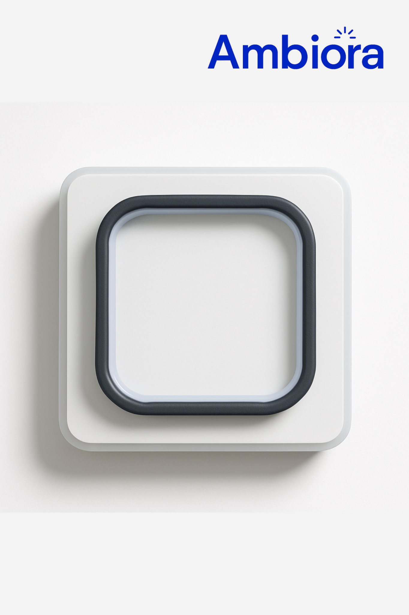 Ambiora LED Ceiling Light 50W – Black Square Panel, 3 Color Modes, Eye Protection, CRI ≥97, 20cm for Bedroom | Studyroom | Corridor